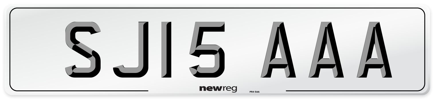 SJ15 AAA Number Plate from New Reg